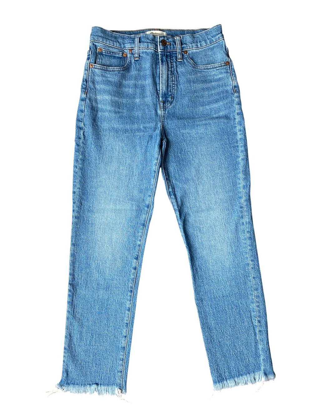 Madewell the Perfect Vintage Women's Raw Hem Straight Leg Jeans Size 28